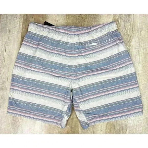 Eddie Bauer Shorts Mens 2XL Belted Baggies Cotton Chino Stripe Outdoor Hiking - Picture 5 of 8